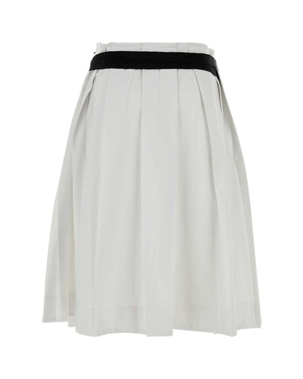 Prada Black Gabardine Skirt