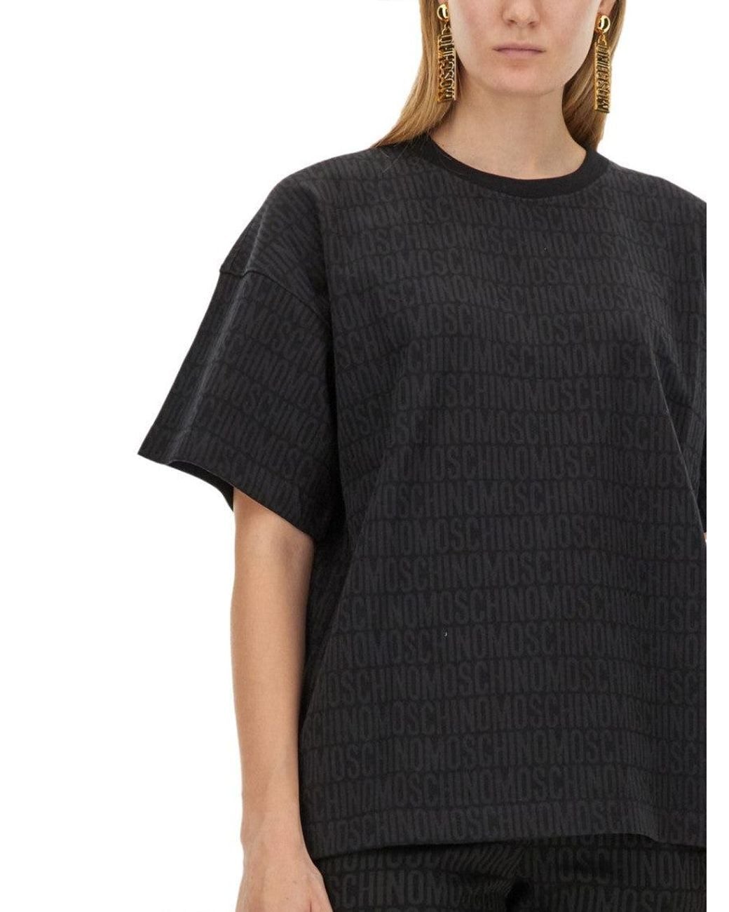 Moschino Black Logo Crew Neck T-Shirt