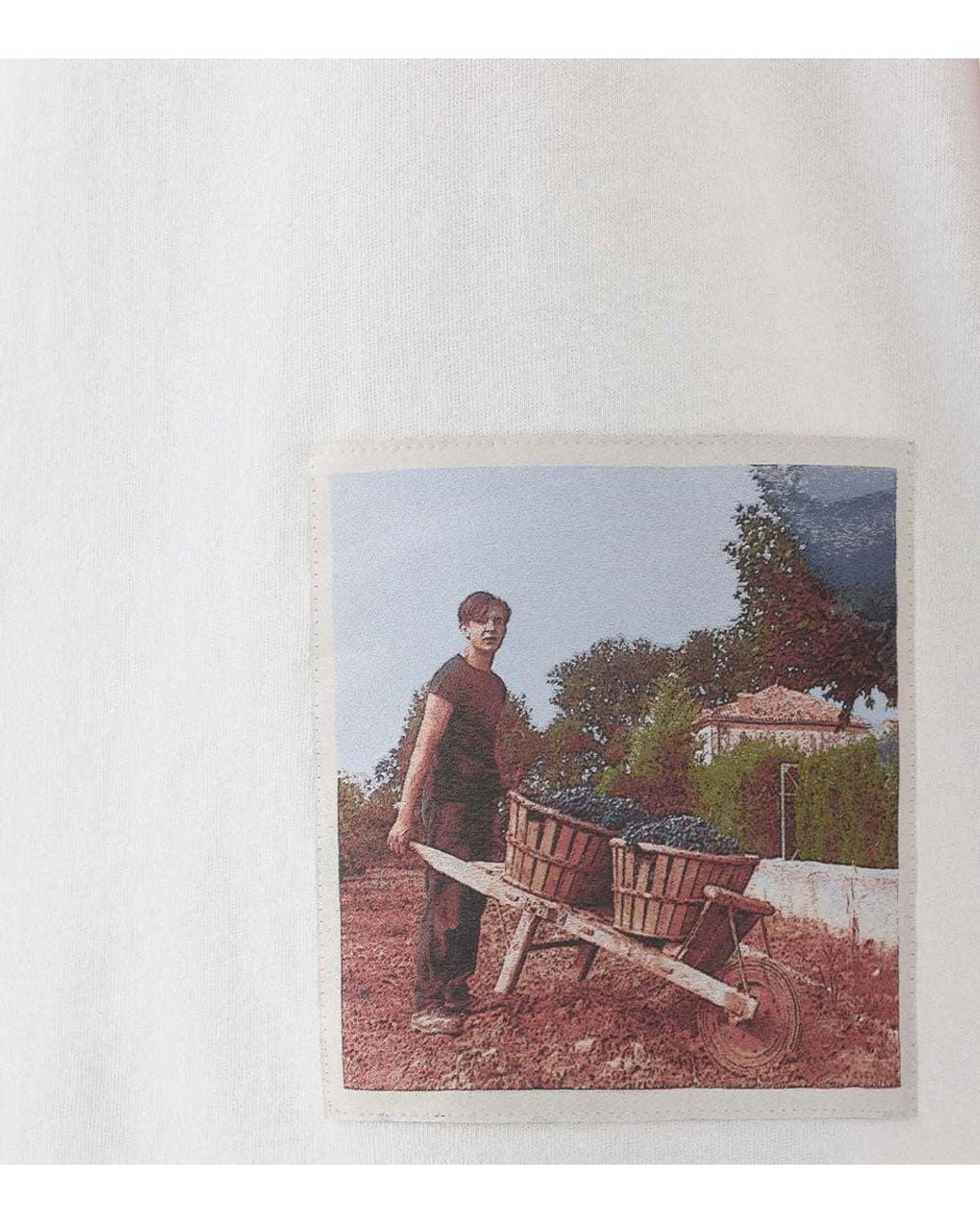 Jacquemus White Graphic Crew Neck T-Shirt for men