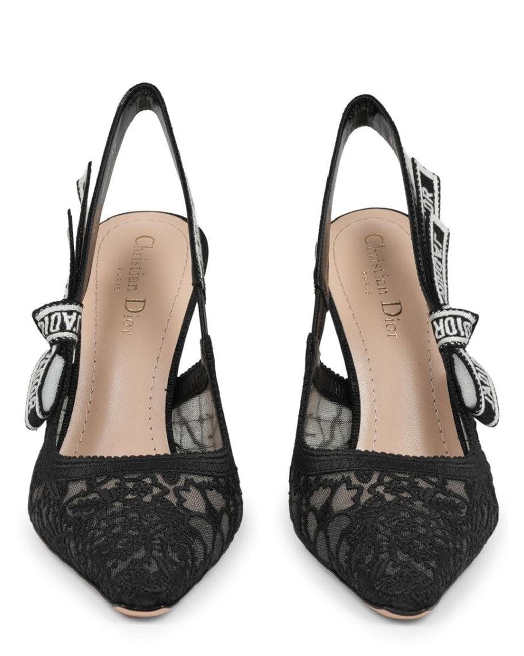 Dior Black J'A Slingback Pumps