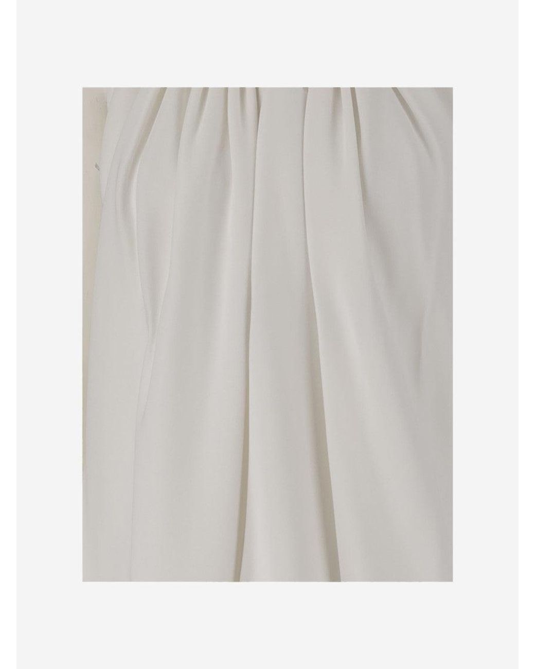 Sportmax White Long Viscose Mini Dress