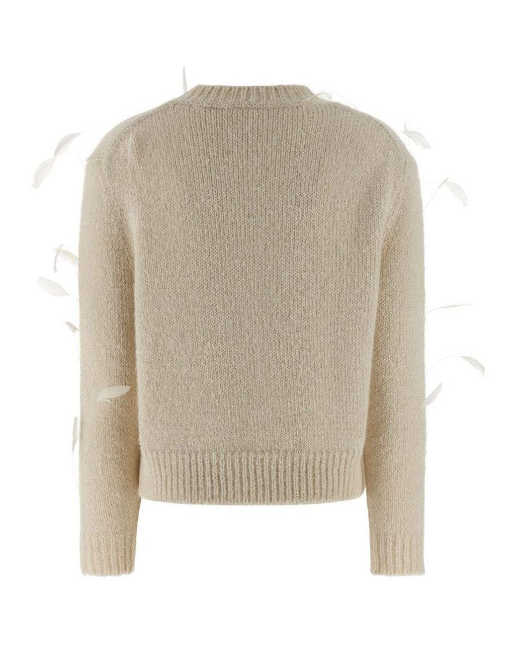 Jil Sander Natural Feather Sweater