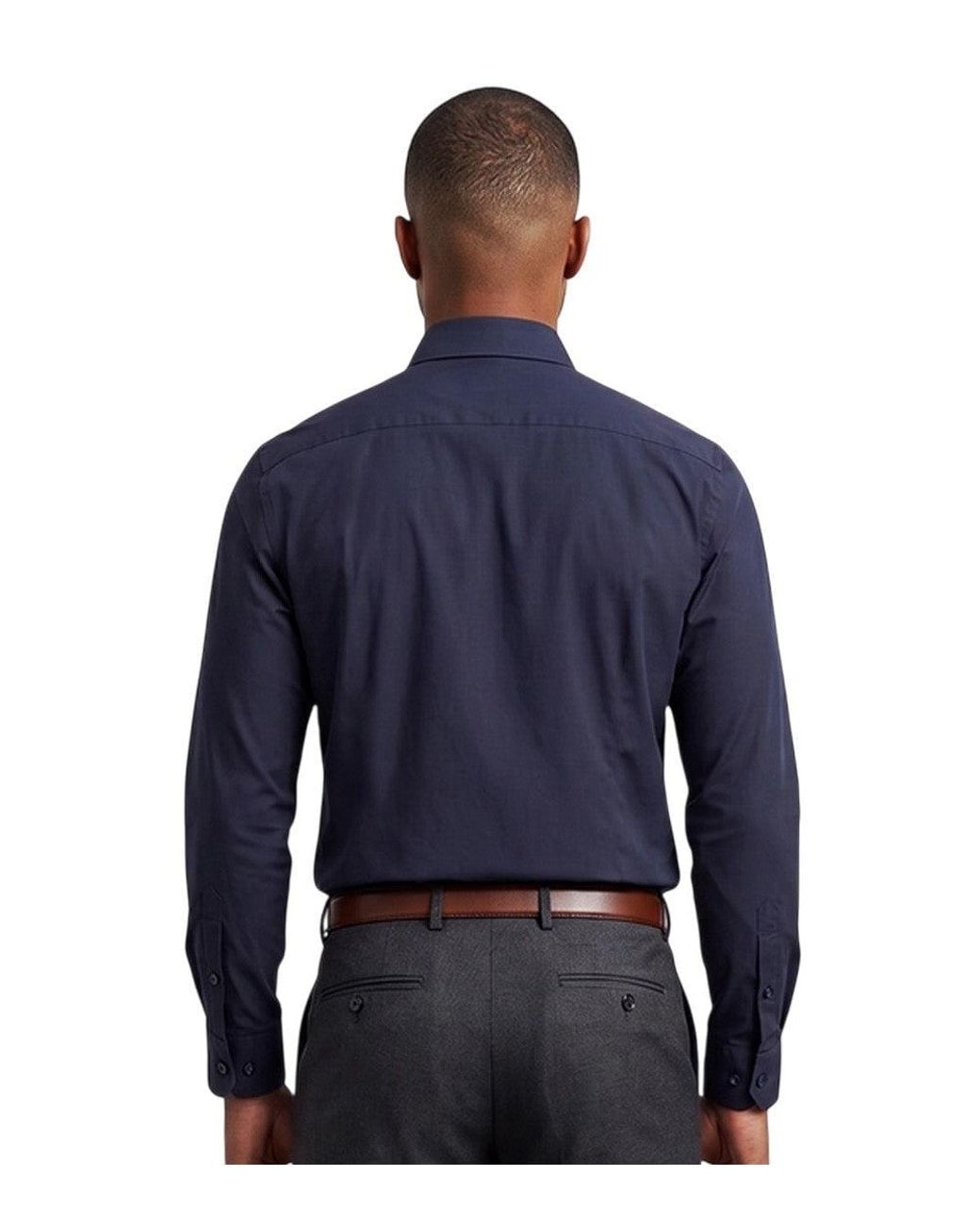 Boss Blue Solid Shirts for men