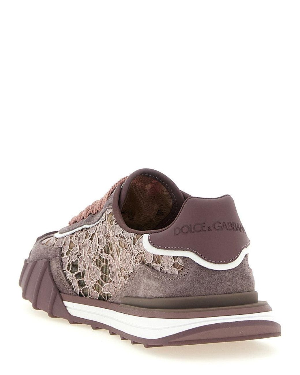 Dolce & Gabbana Brown Floral Sneakers