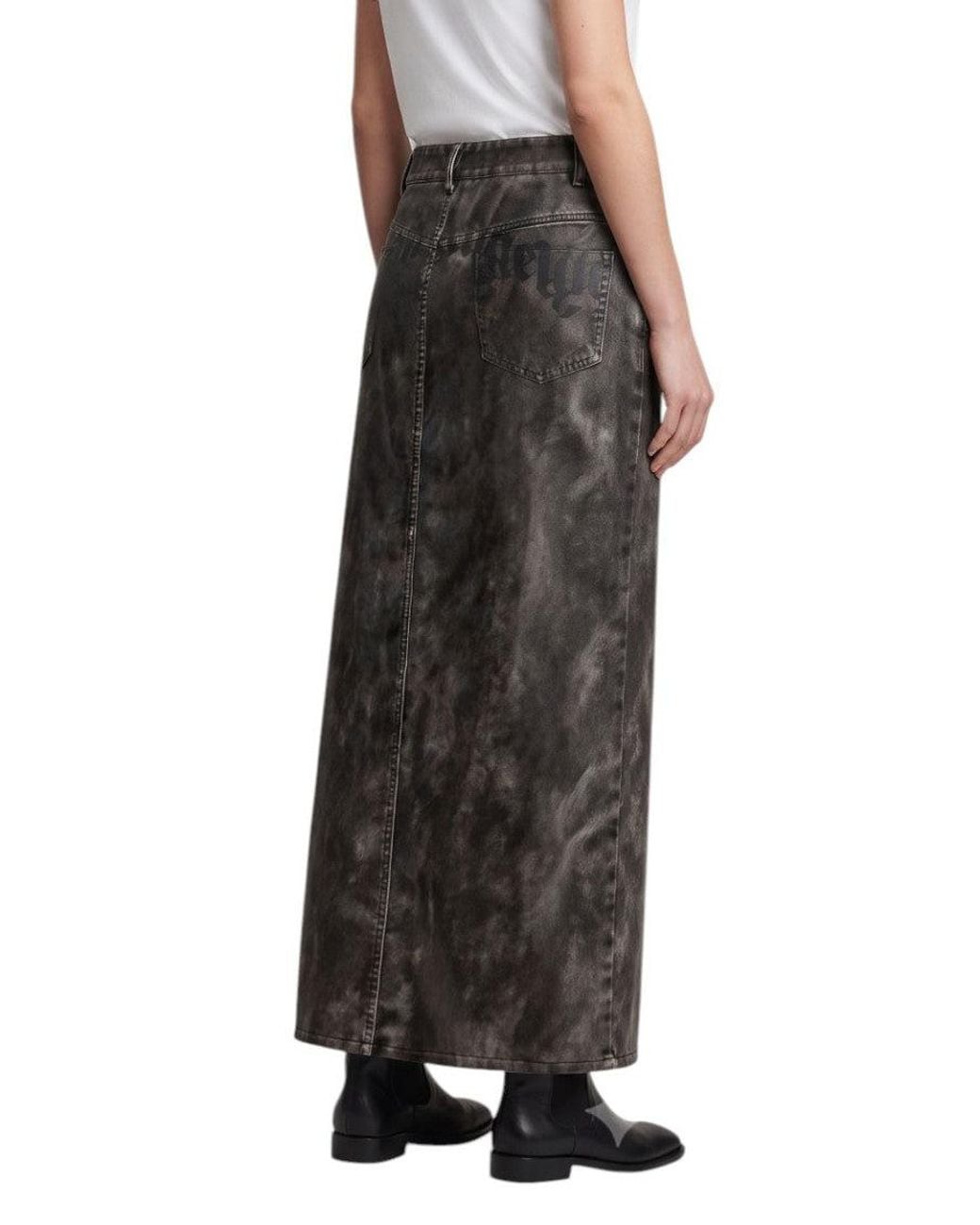 Palm Angels Brown Regular Skirt