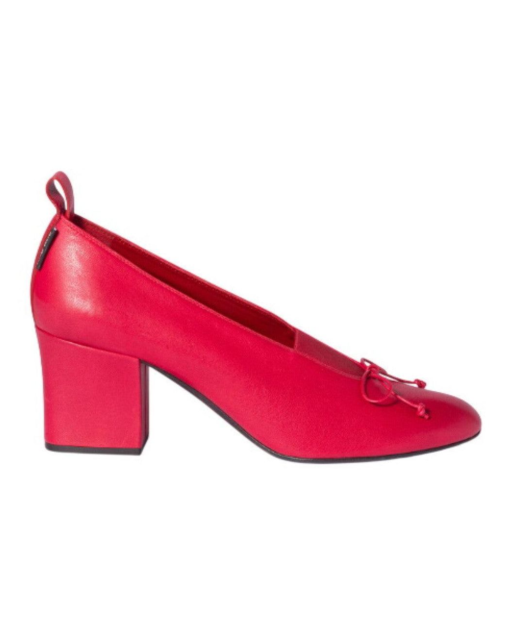 Miu Miu Pink Leather Block Heels