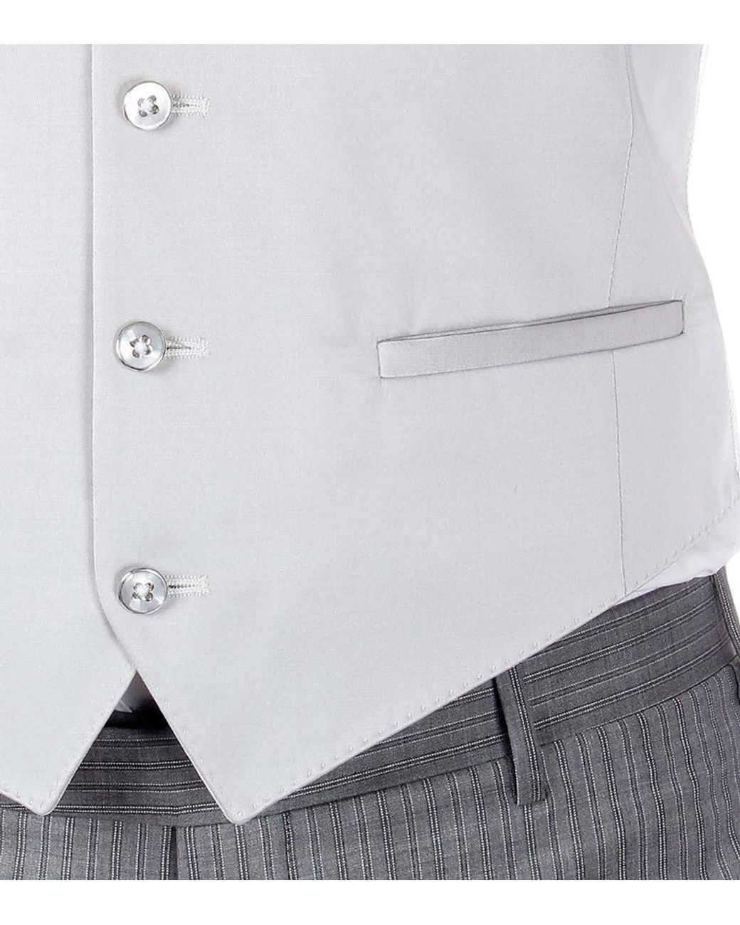 Corneliani White Single Breasted Waistcoat for men