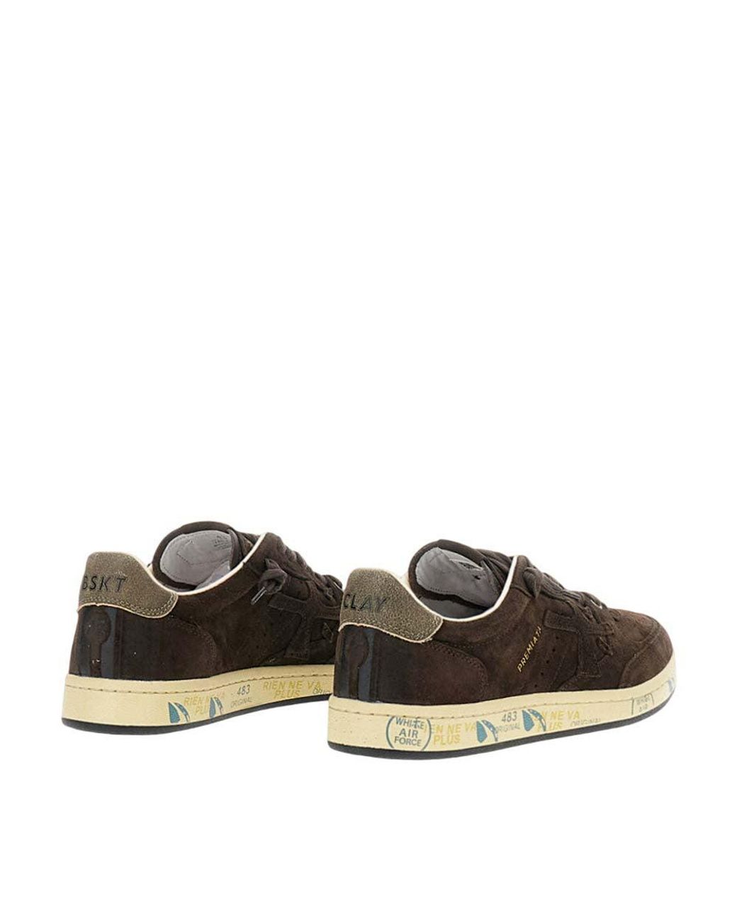 Premiata Brown Suede Bsktclay 8446 Sneakers for men