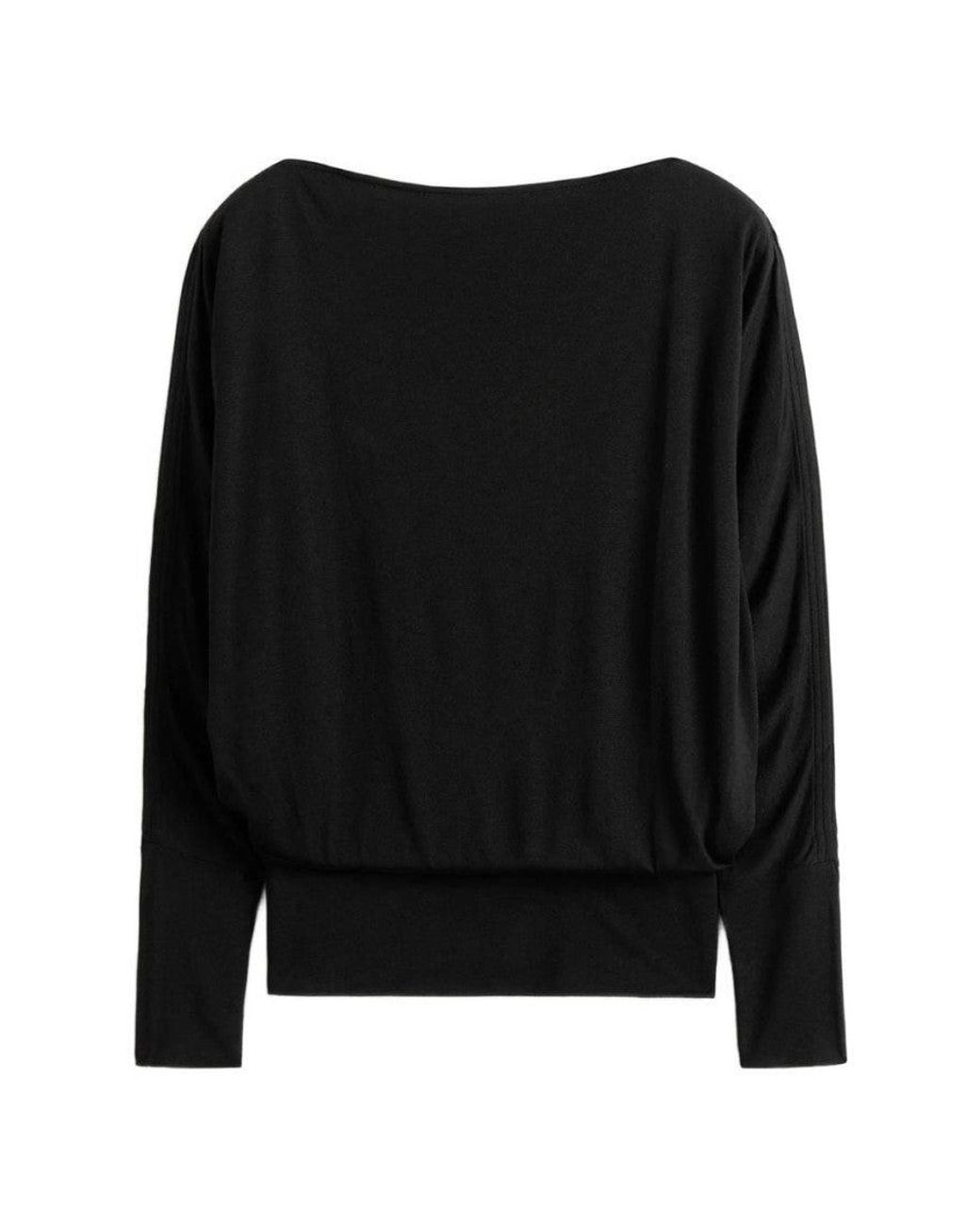 Totême Black Boat Neck Sweater