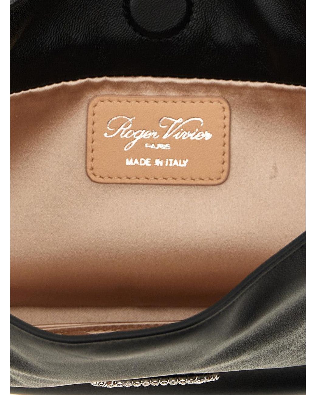 Roger Vivier Black Pilgrim Micro Clutch