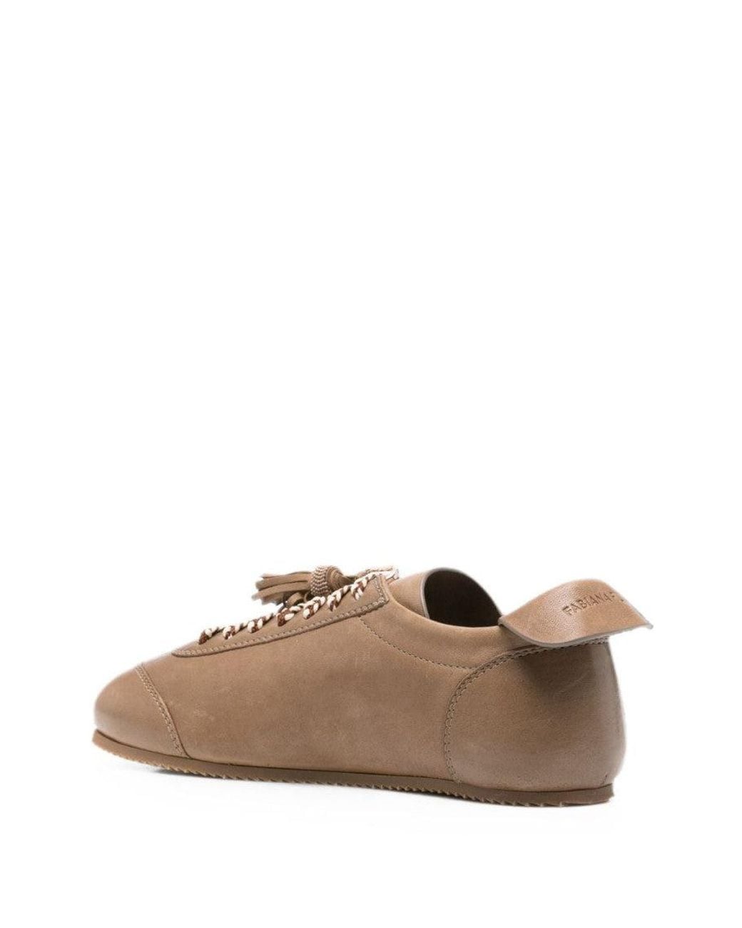 Fabiana Filippi Brown Leather Sneakers