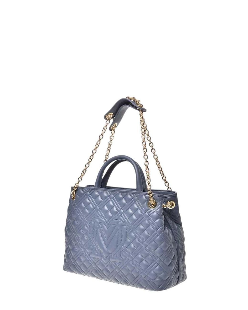 Love Moschino Blue Logo Medium Satchel