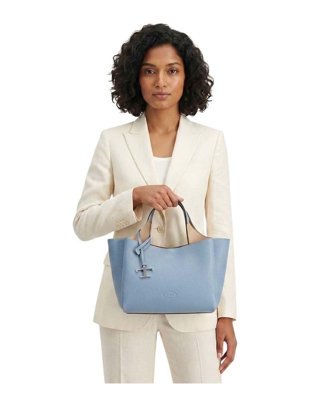 Tod's Blue Logo Small Tote