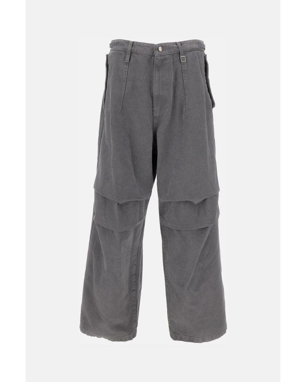 Wooyoungmi Gray Wide Leg Trousers for men