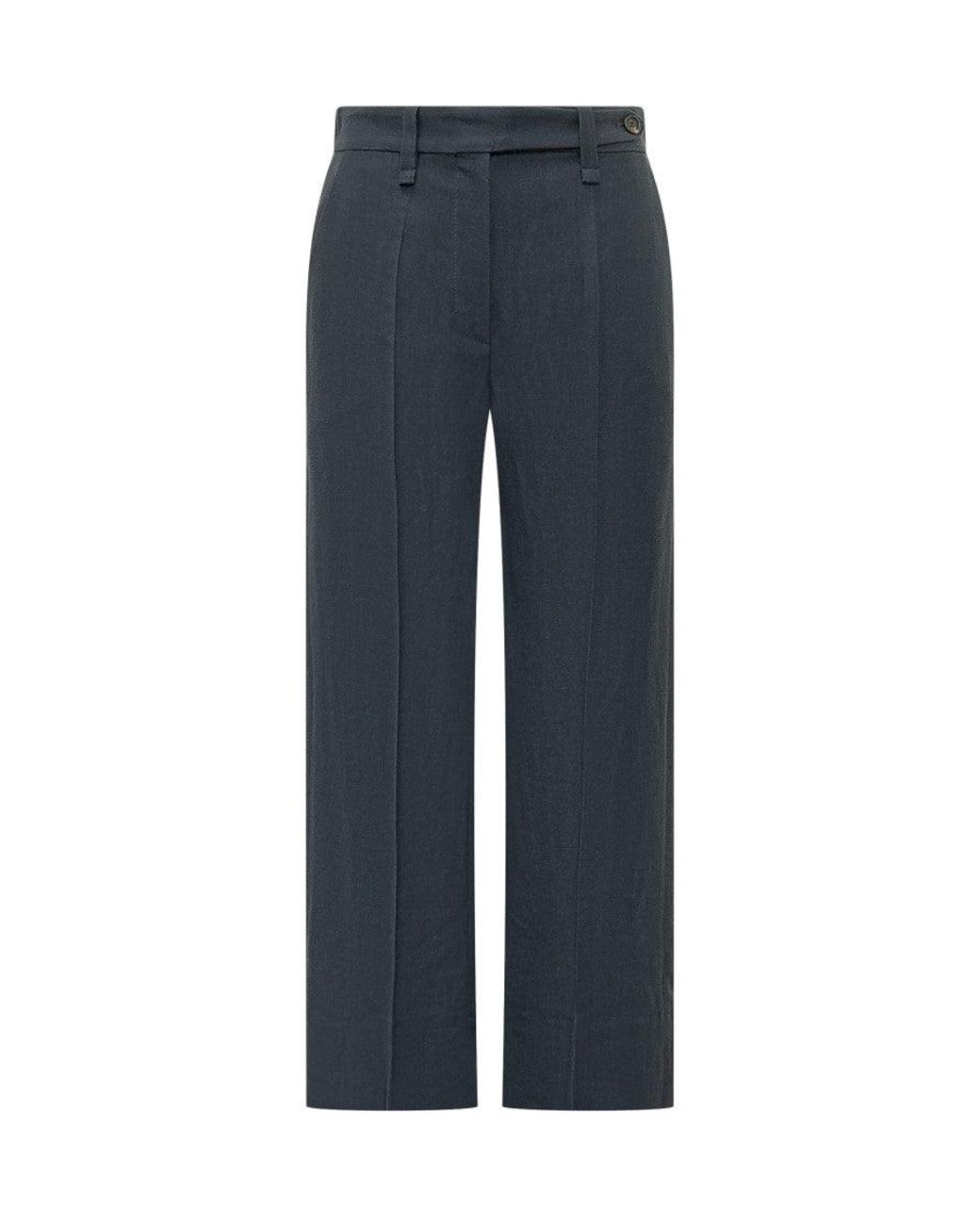 Brunello Cucinelli Blue Effortless Summer Trousers