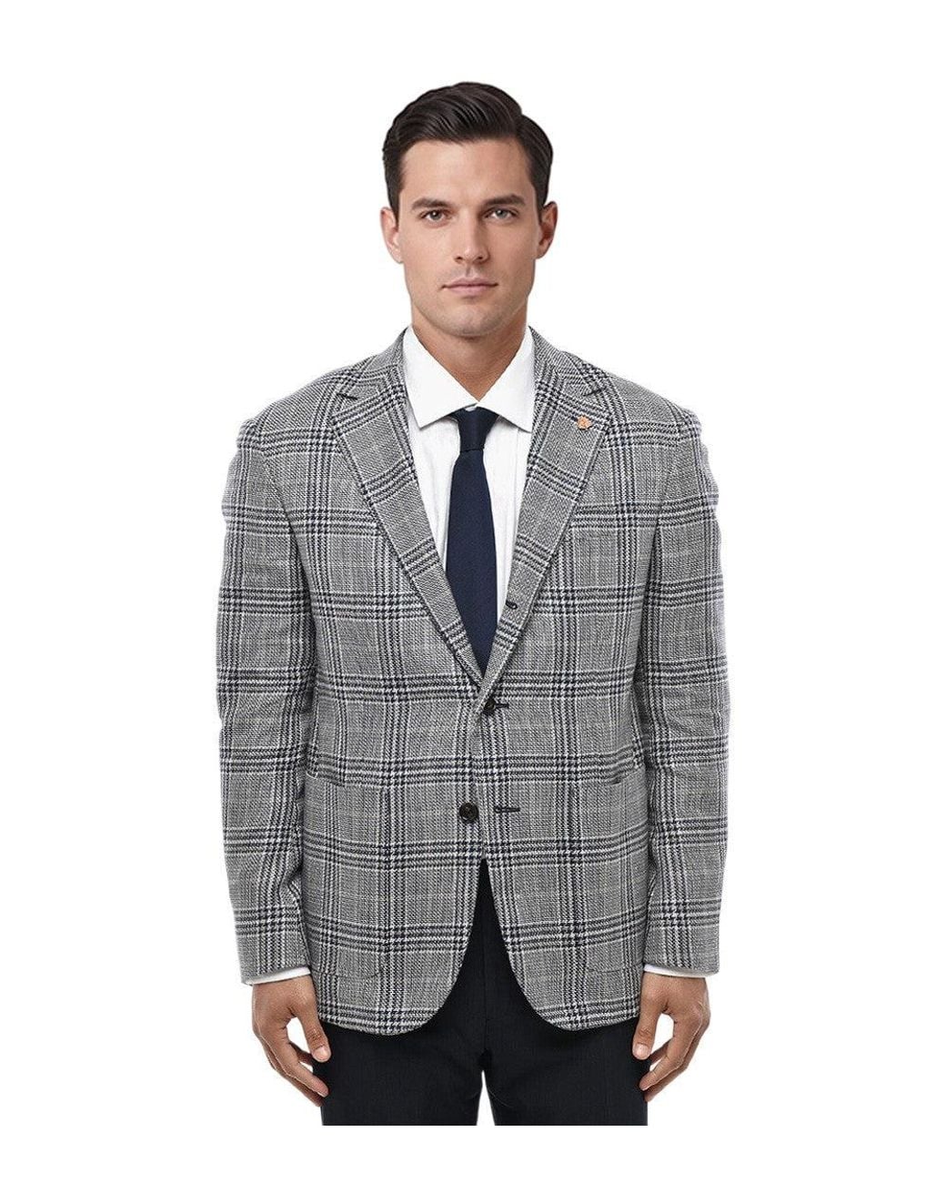 Corneliani Gray Notched Lapel Blazer for men