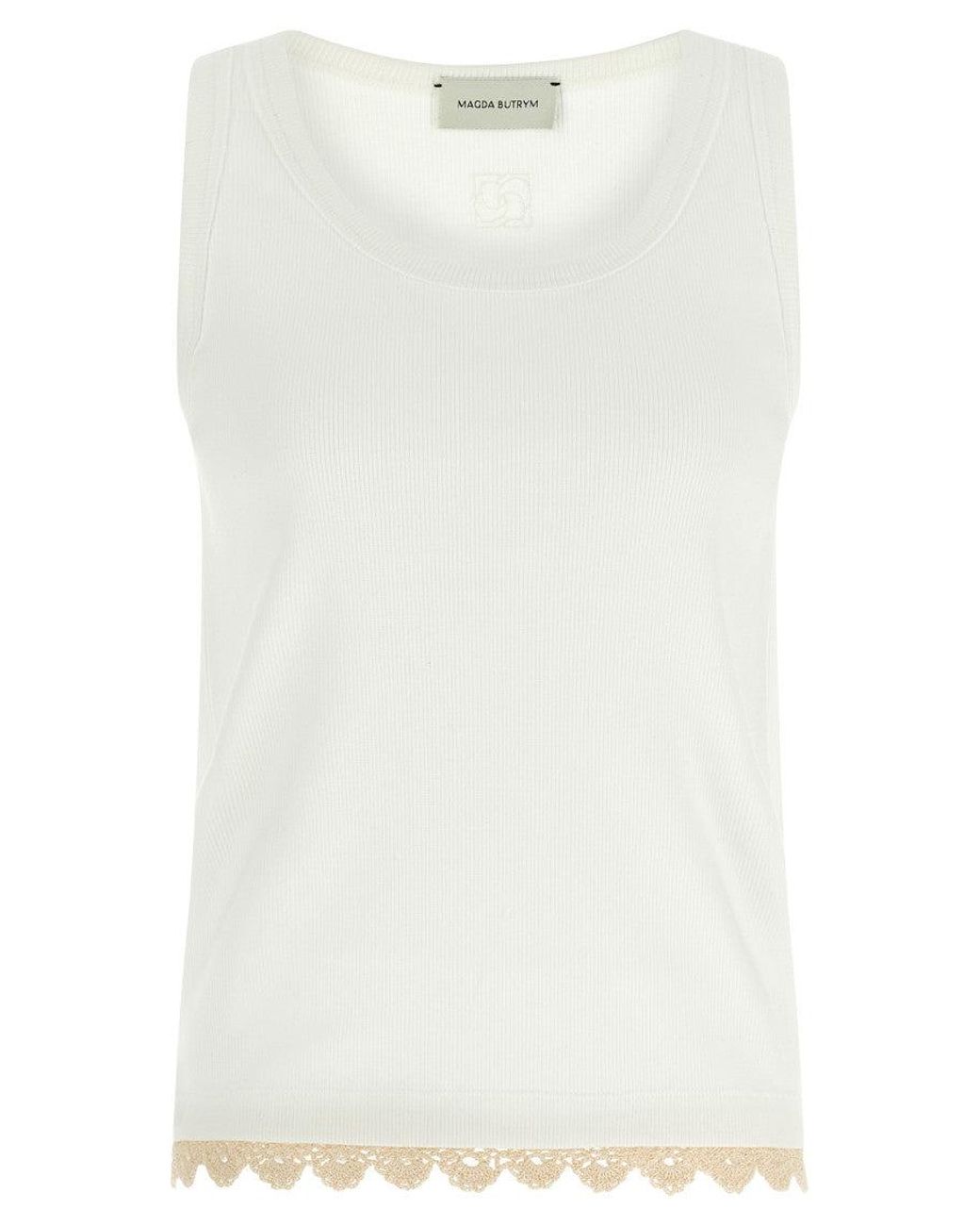 Magda Butrym White 'Pf 25 Top 01' Top