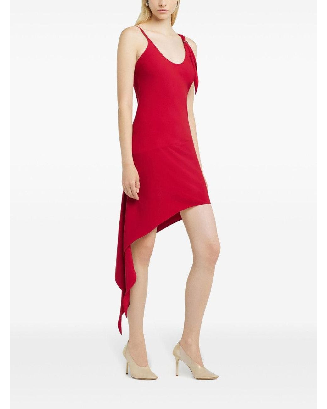 Courreges Red Knotted Dress
