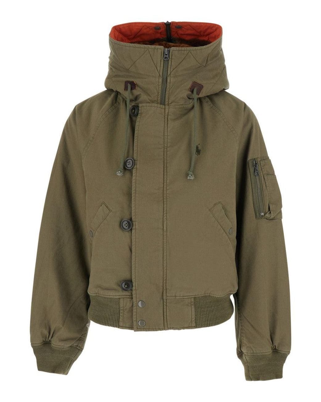 Polo Ralph Lauren Green Furr Collar Jacket