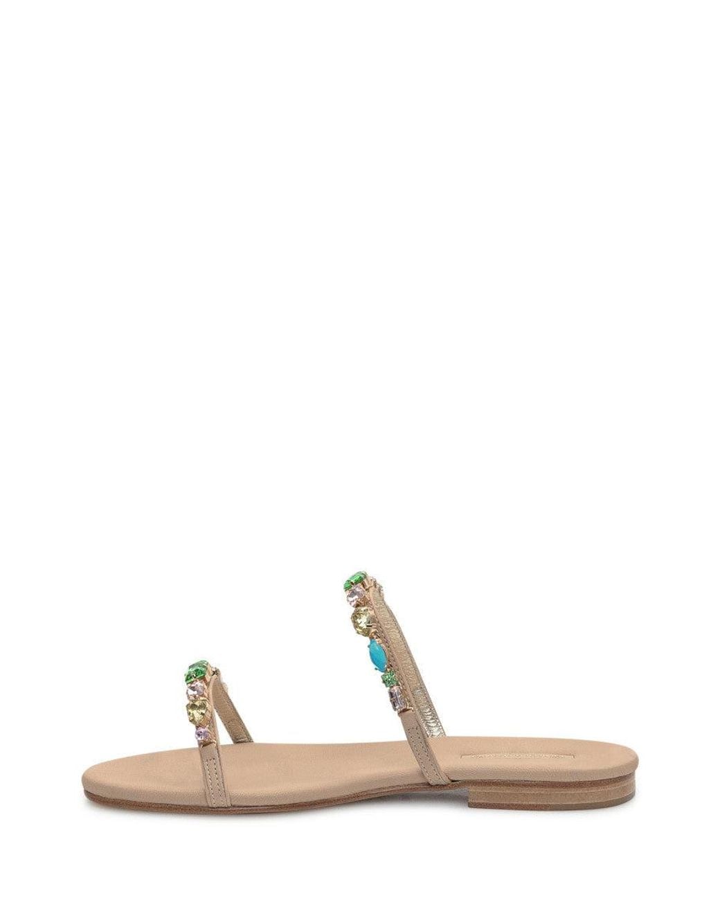 Emanuela Caruso White Embellished Sandals