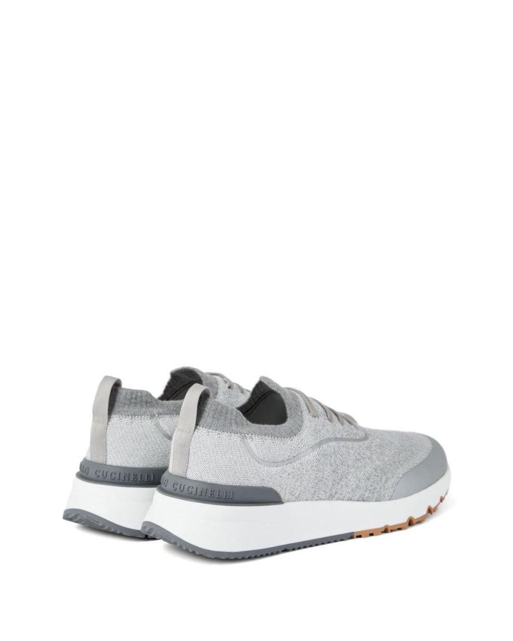 Brunello Cucinelli White Lace Up Sneakers for men