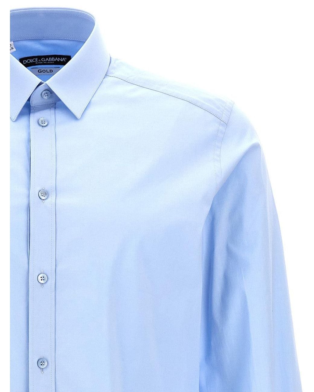 Dolce & Gabbana Blue Light Slim Solid Shirt for men