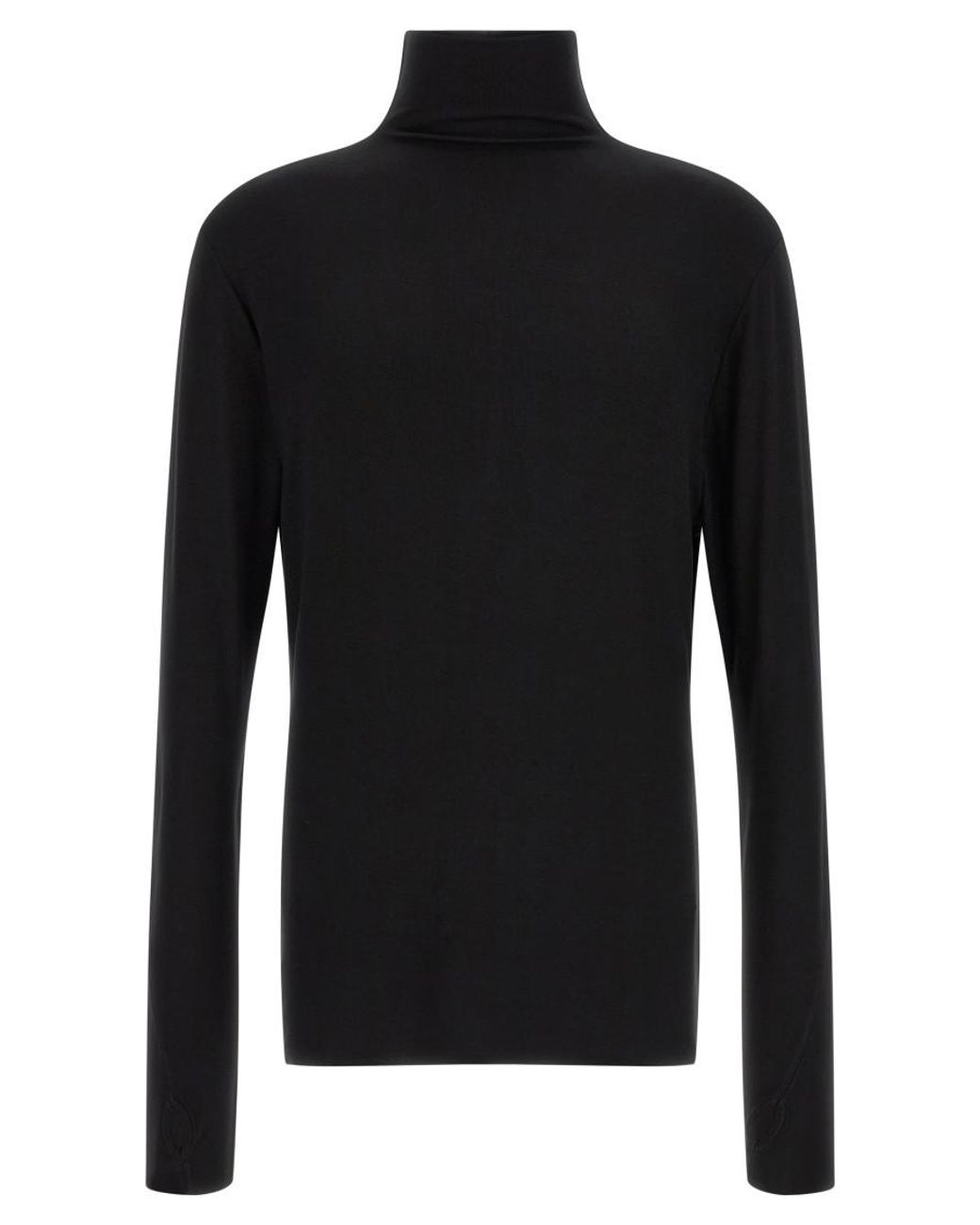 Thom Krom Black Solid Turtle Neck Sweater for men
