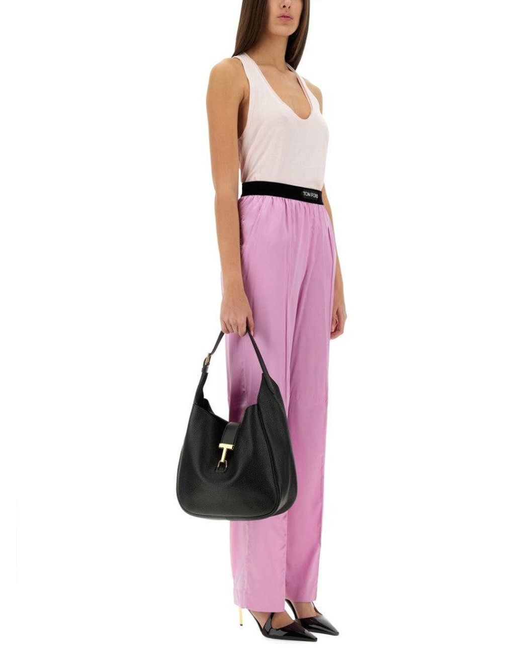Tom Ford Purple Light Solid Scoop Neck Top