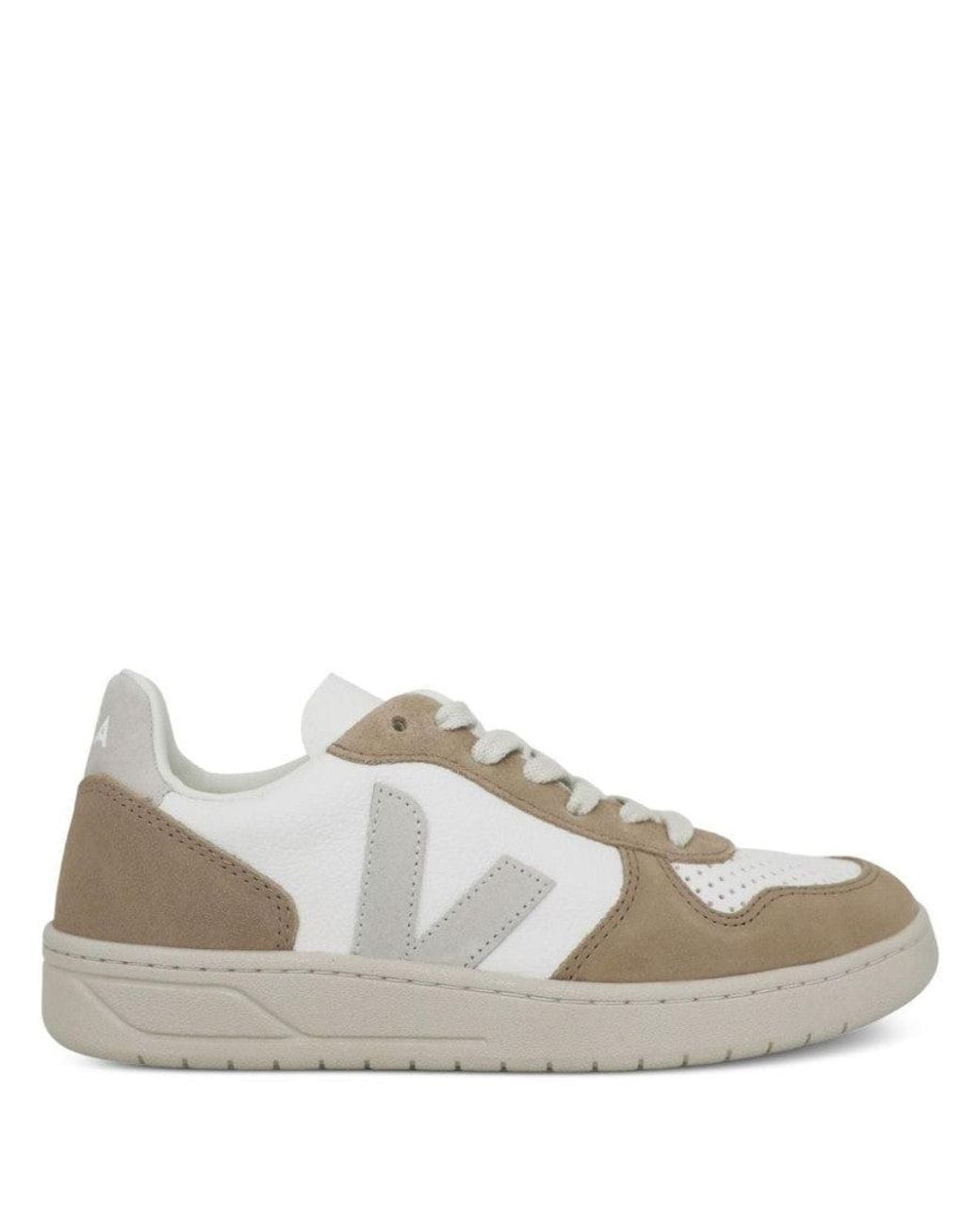 Veja White Natural Logo Sneakers