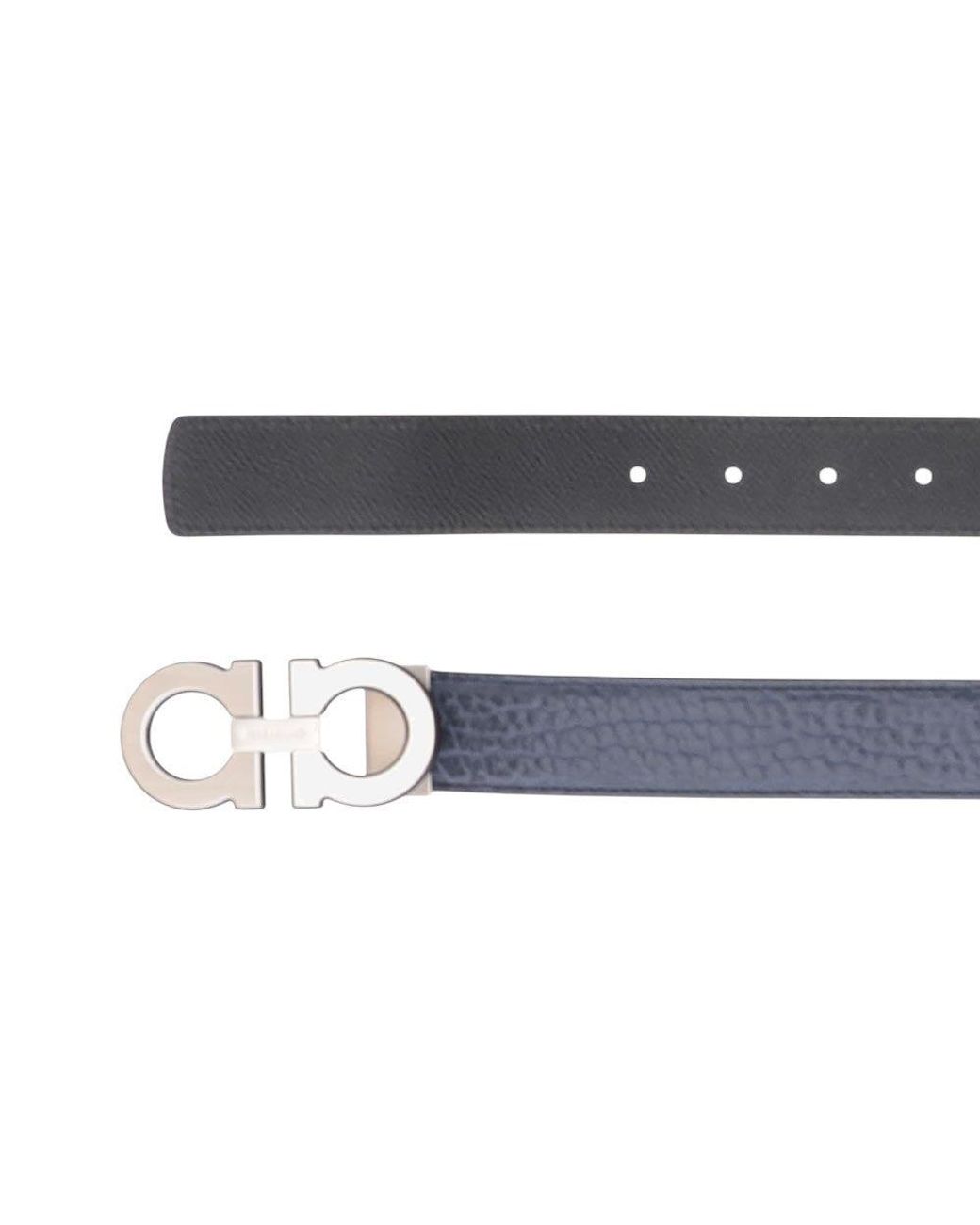 Ferragamo Black Gancini Buckle Belt for men