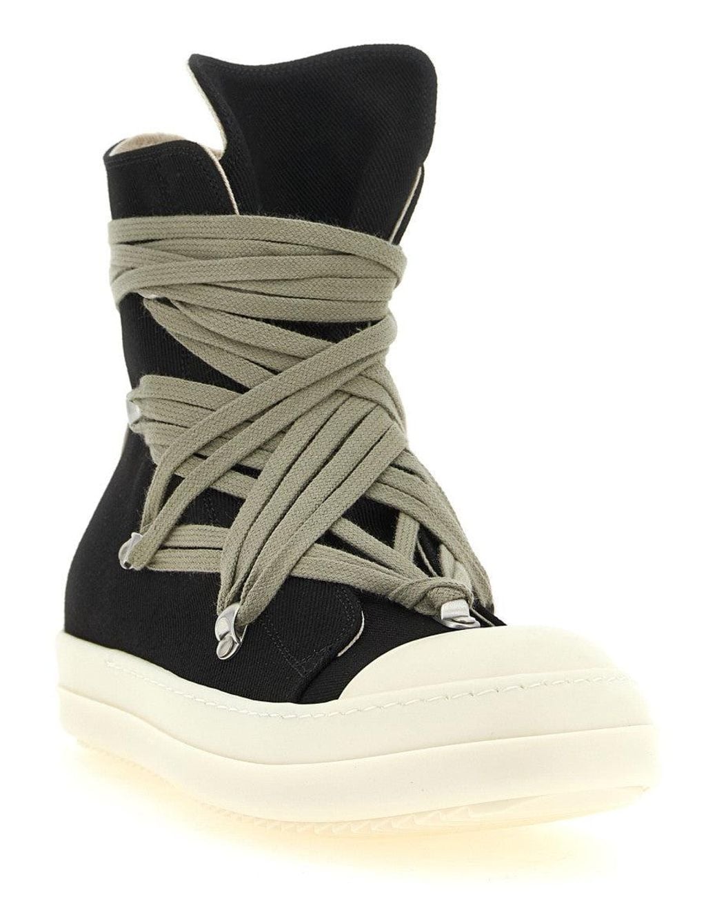 Rick Owens Black Megalace Sneakers for men