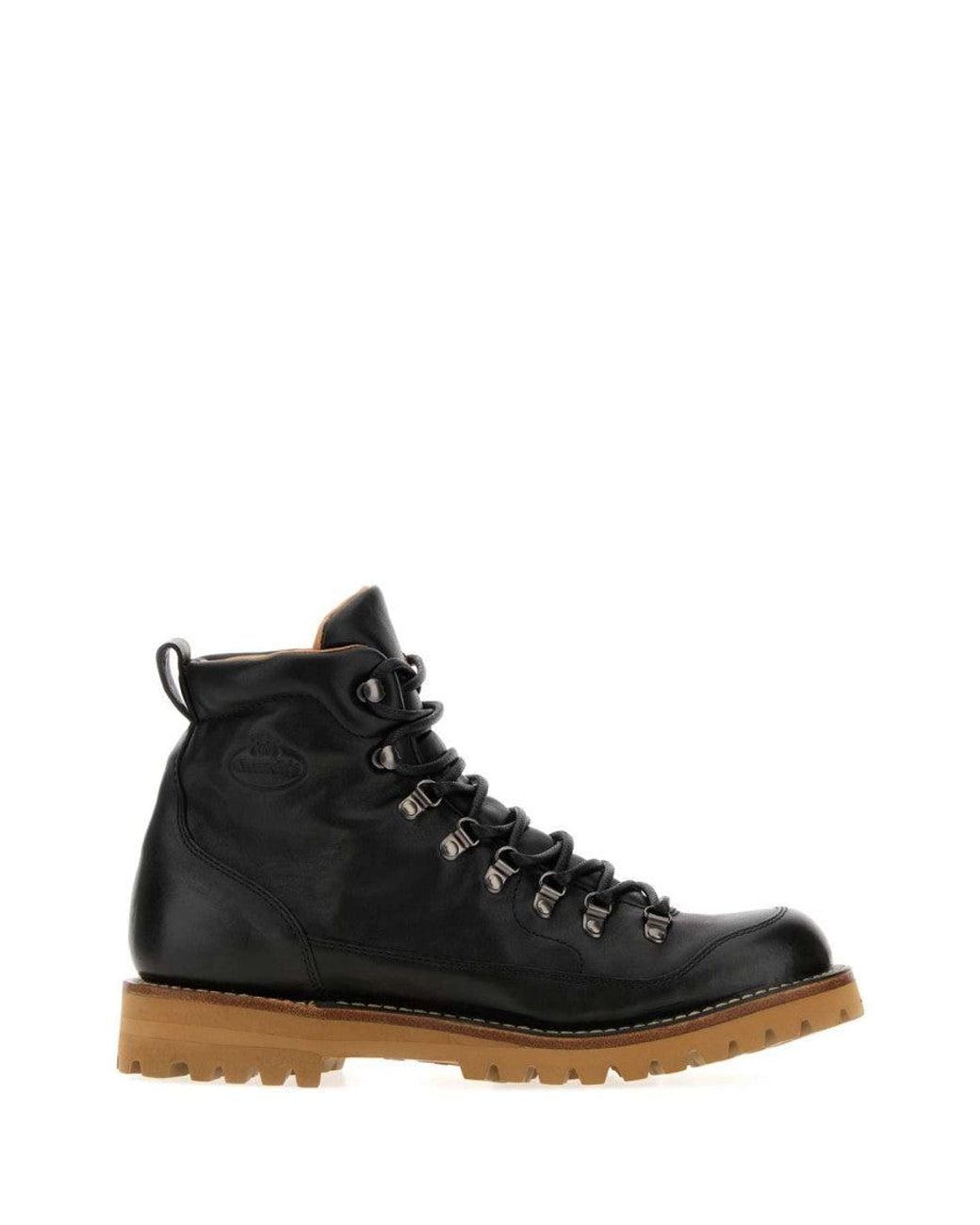 Church's Black Leather Logo Boots for men