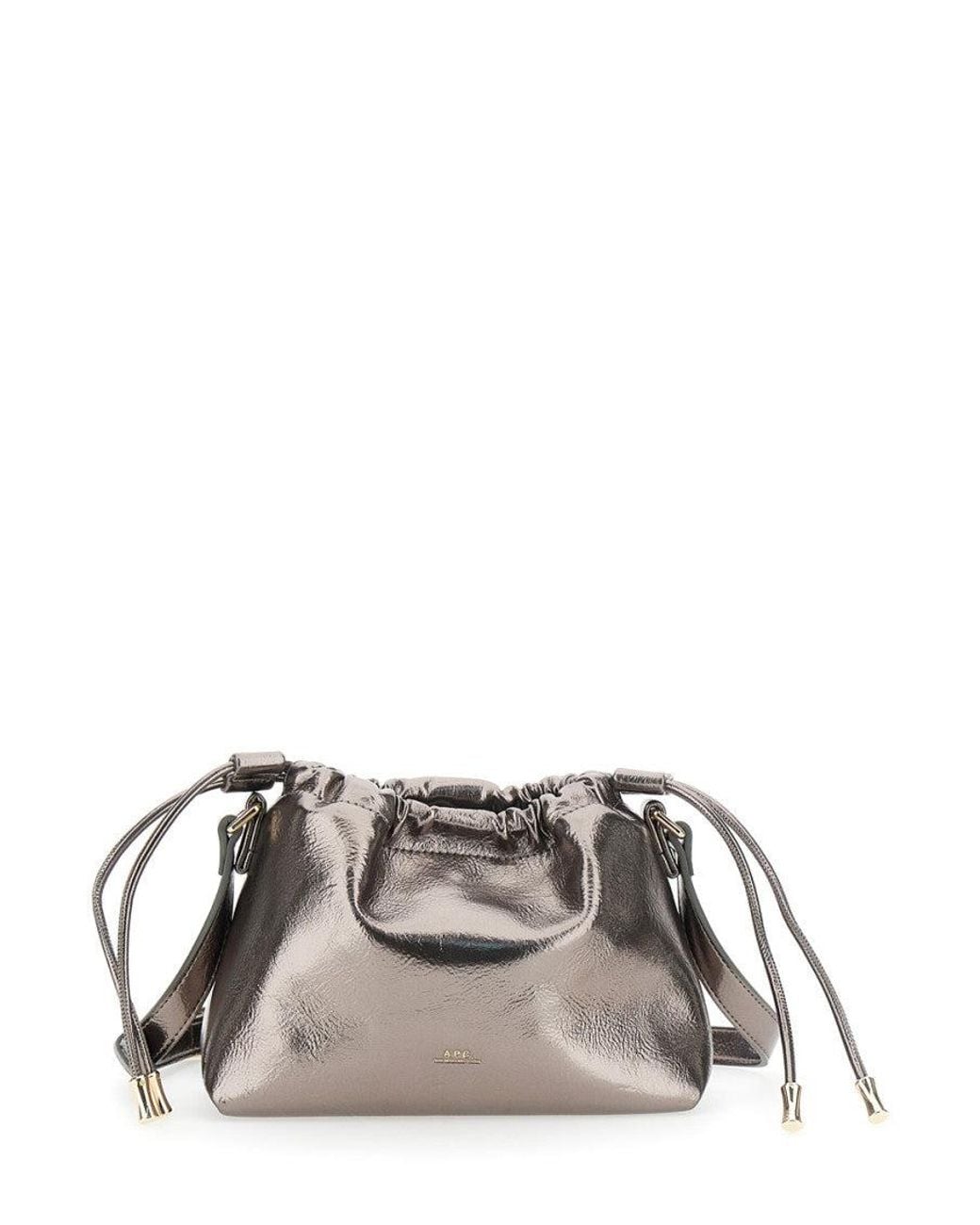 A.P.C. Metallic Pale Ninon Mini Bucket Bag