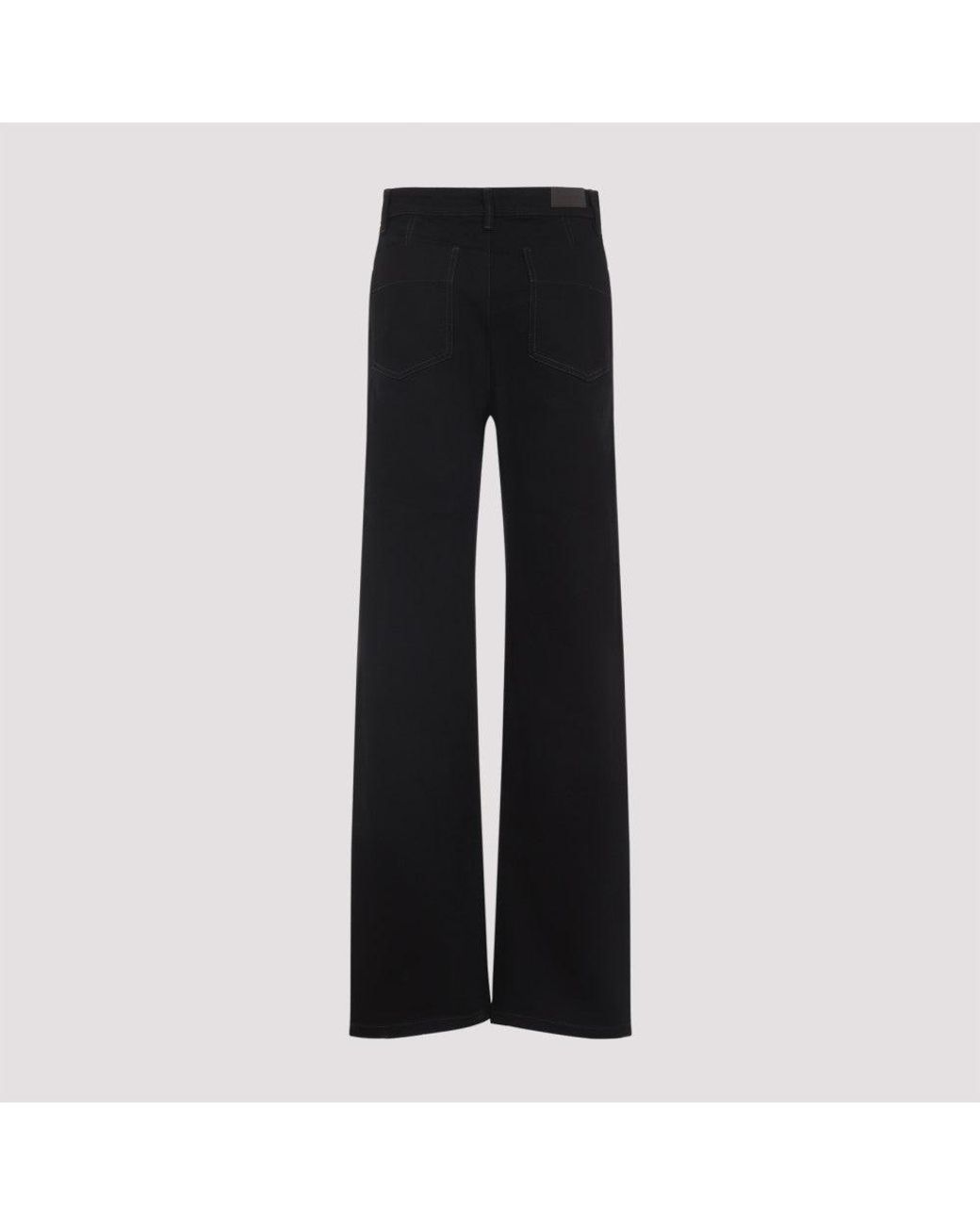 Lemaire Black Twisted Cotton Pants