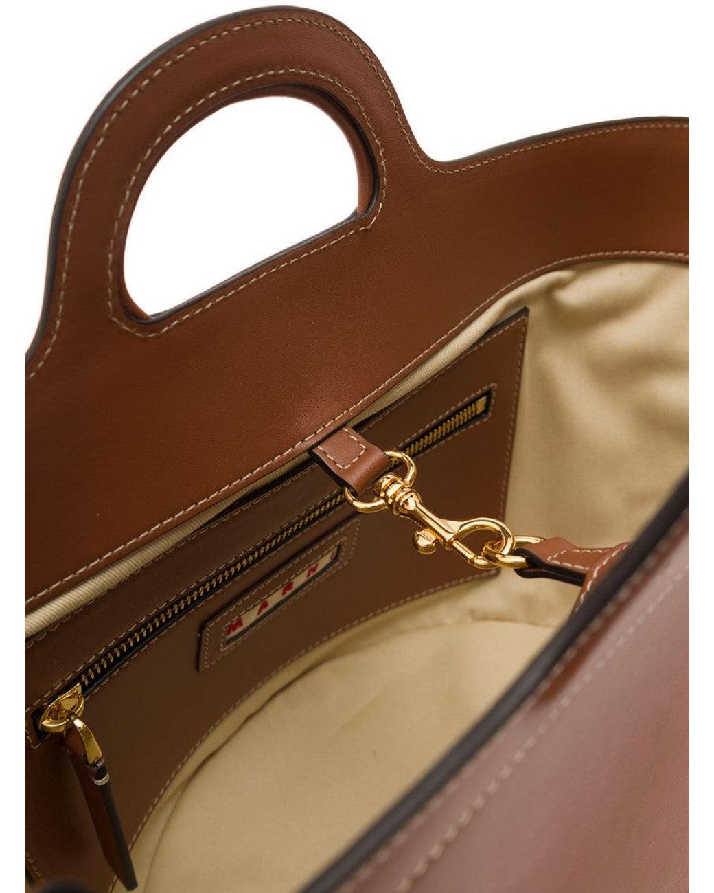 Marni Brown Tropicalia Small Satchel Bag