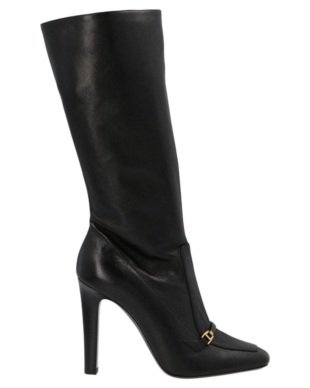 Saint Laurent Black Solid Priscilla Boots