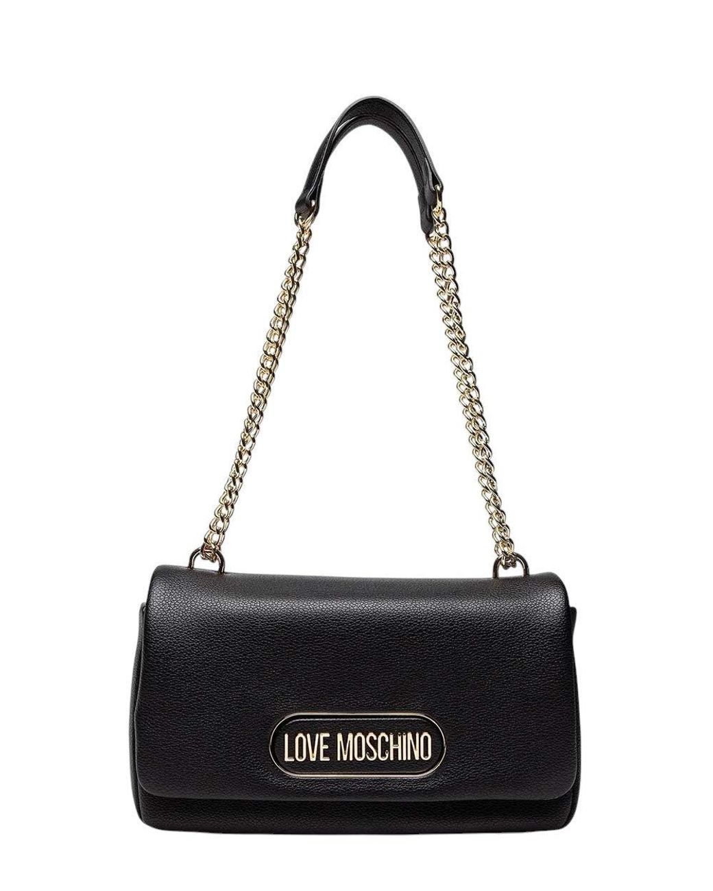 Love Moschino Black Logo Small Shoulder Bag