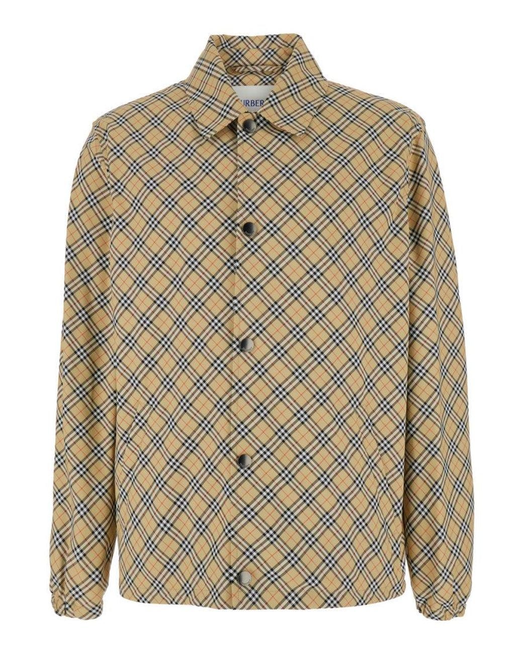 Burberry Brown Shirt Collar Jacket for men