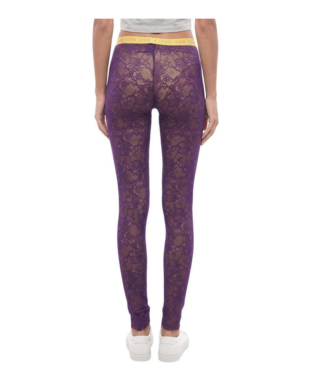 DSquared² Purple Lace Solid Activewear