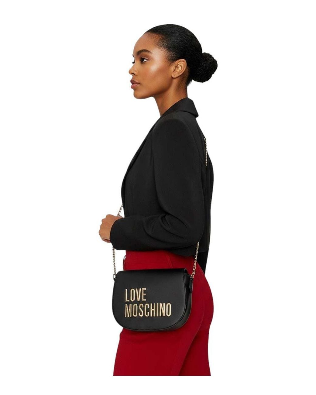 Love Moschino Black Logo Small Crossbody Bag
