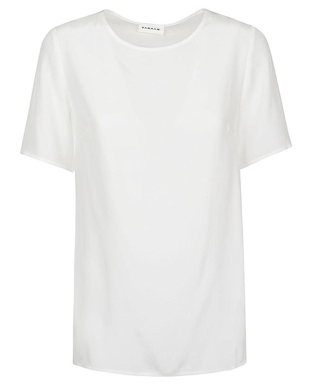 P.A.R.O.S.H. White Silk Blouse