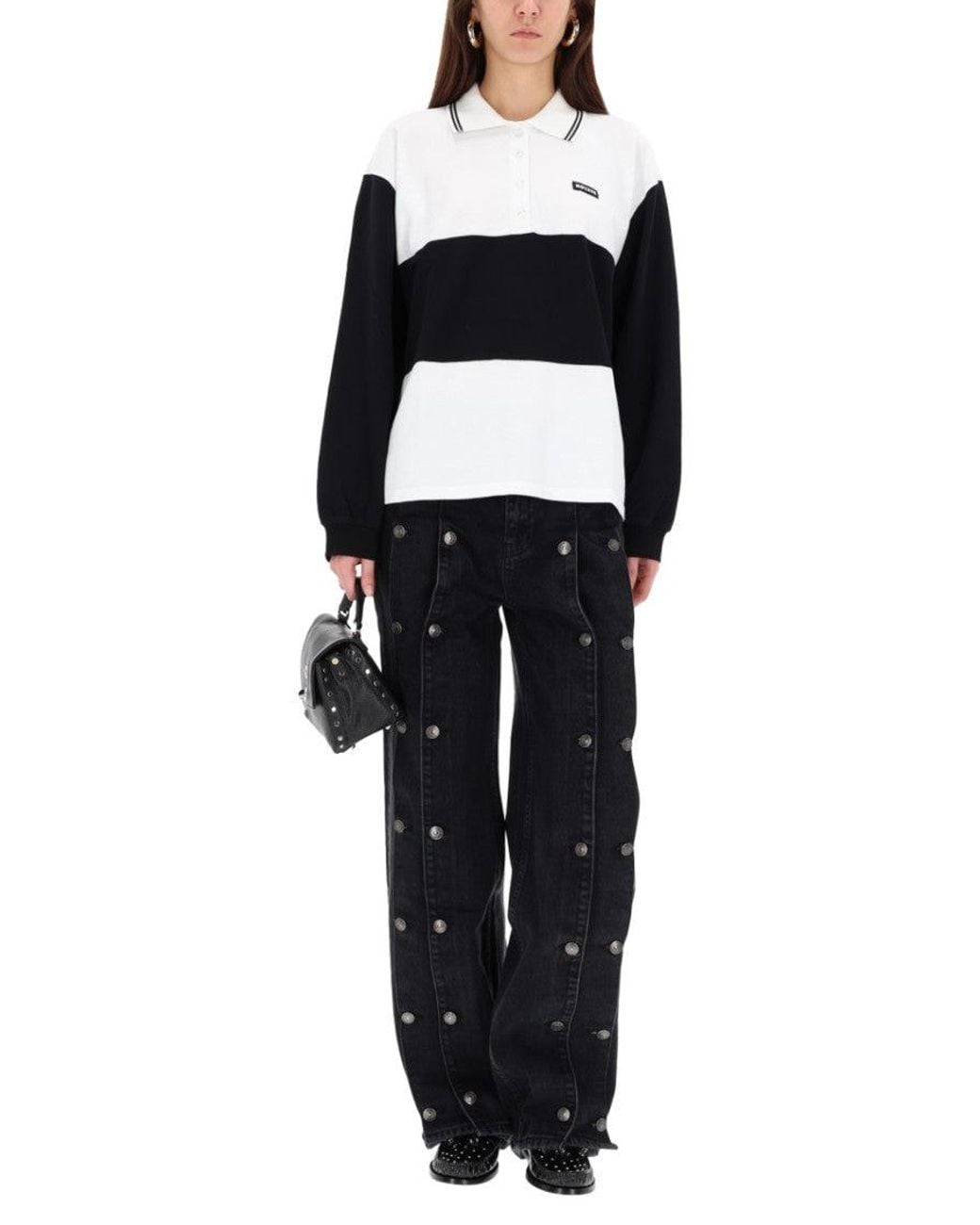 ROTATE BIRGER CHRISTENSEN Black Relaxed High Rise Jeans