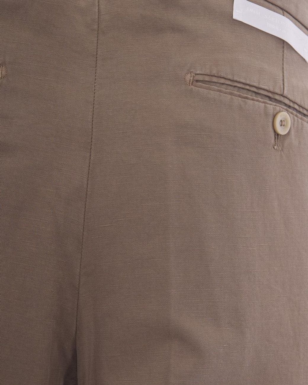 BRIGLIA Gray Regular Flat Front Pants for men