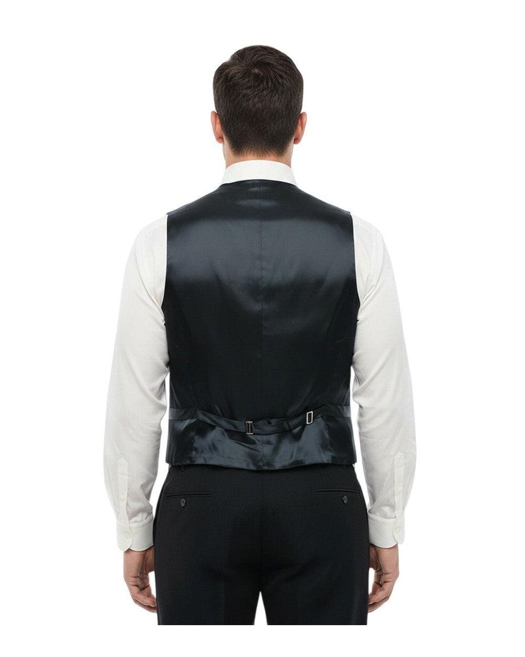 Corneliani Black Solid Waistcoat for men