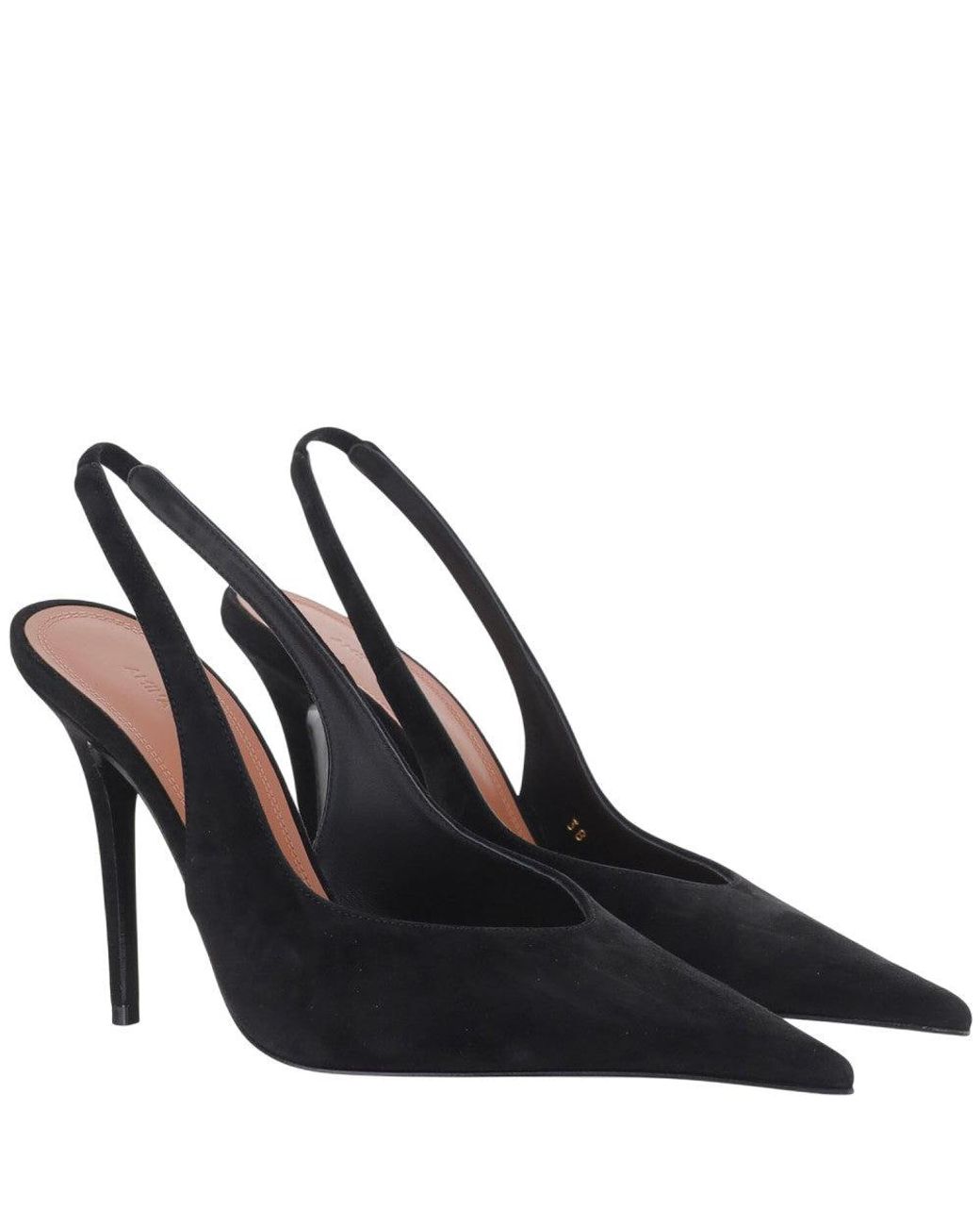 AMINA MUADDI Blue Suede Pumps