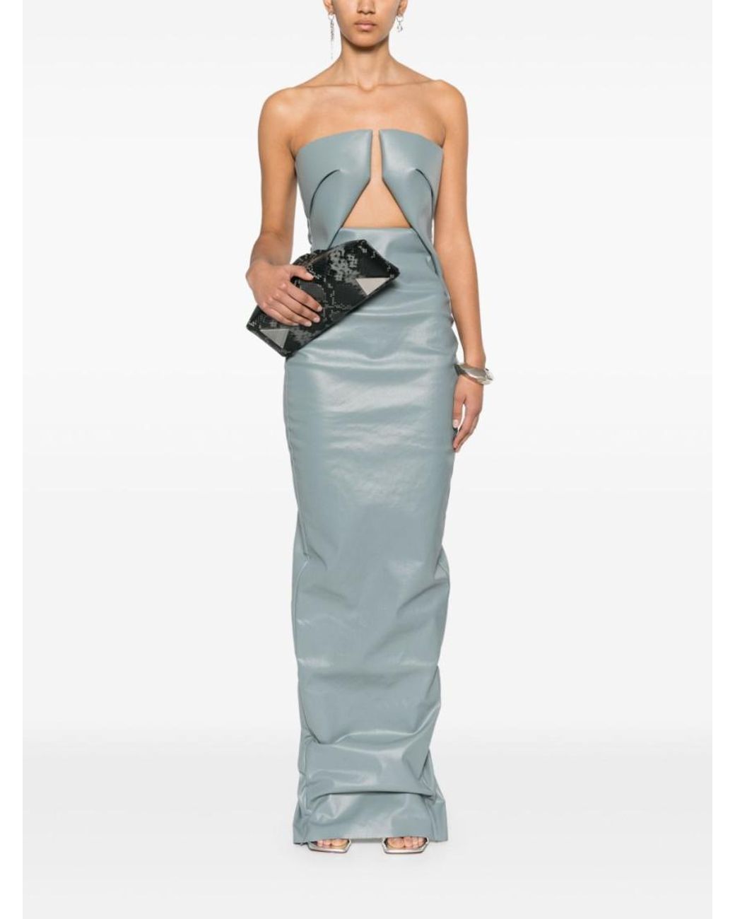 ワンピース RICK OWENS SS25 'Prong Gown' dress (RP01E7528SCT 09) Rick Owens Prong Gown Long Dress RP01E7528.SCT-09 BLACK