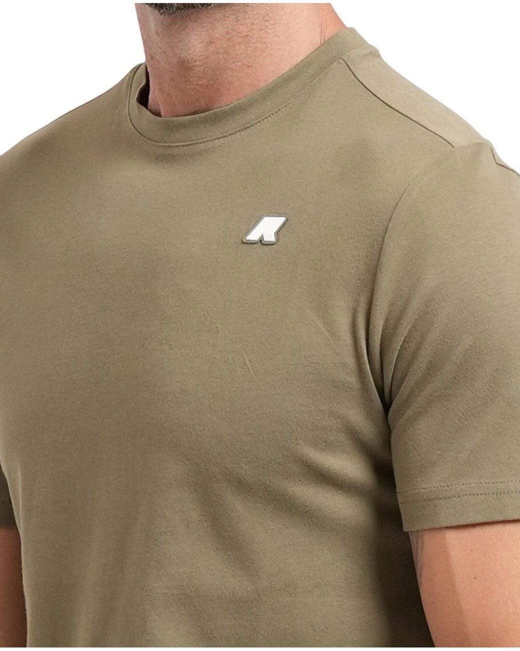 K-Way Green Crew Neck T-Shirt for men
