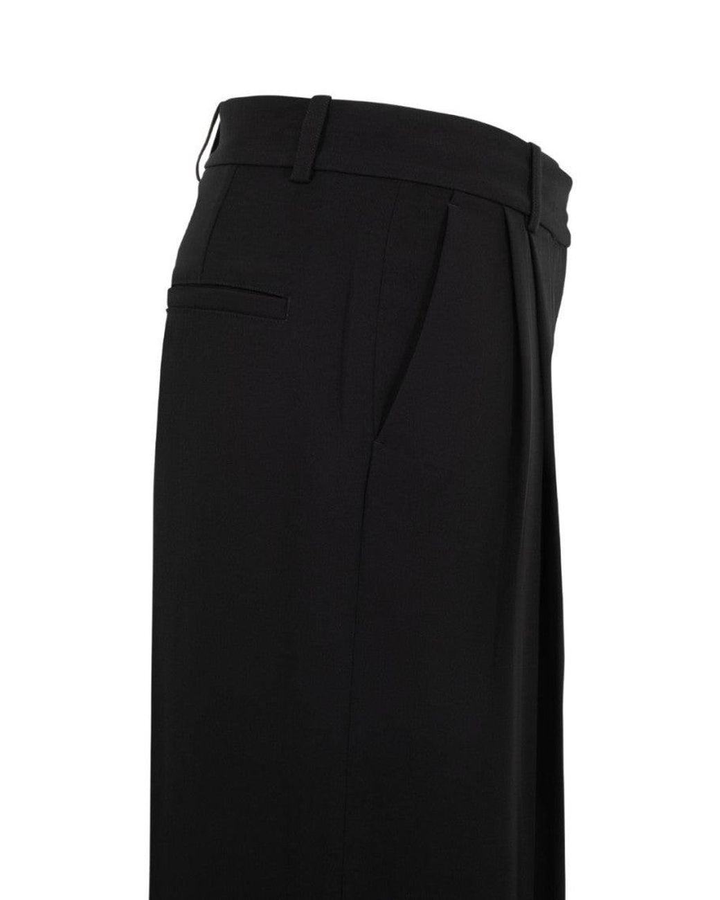 Totême Black Tailored Pleated Pants