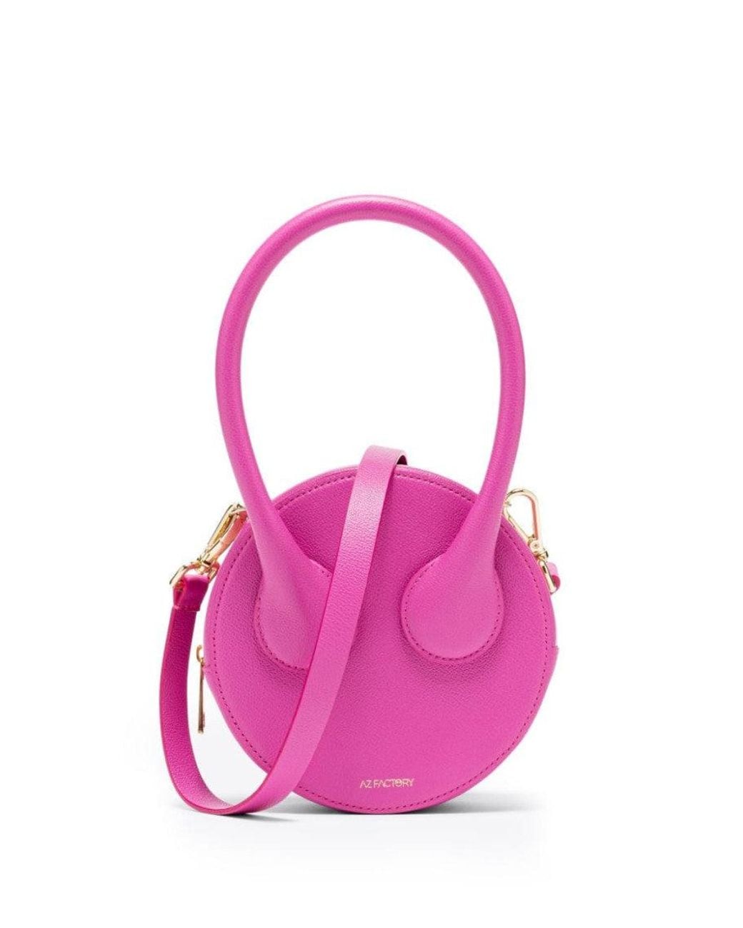AZ FACTORY Pink Leather Mini Crossbody Bag