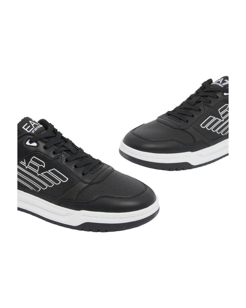 EA7 Black Logo Sneakers for men